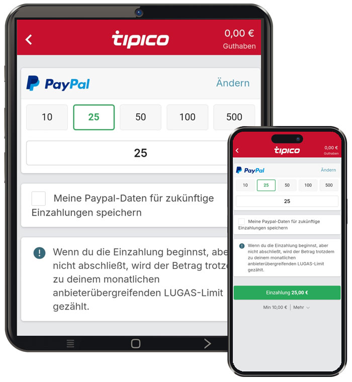 Tipico Einzahlung PayPal